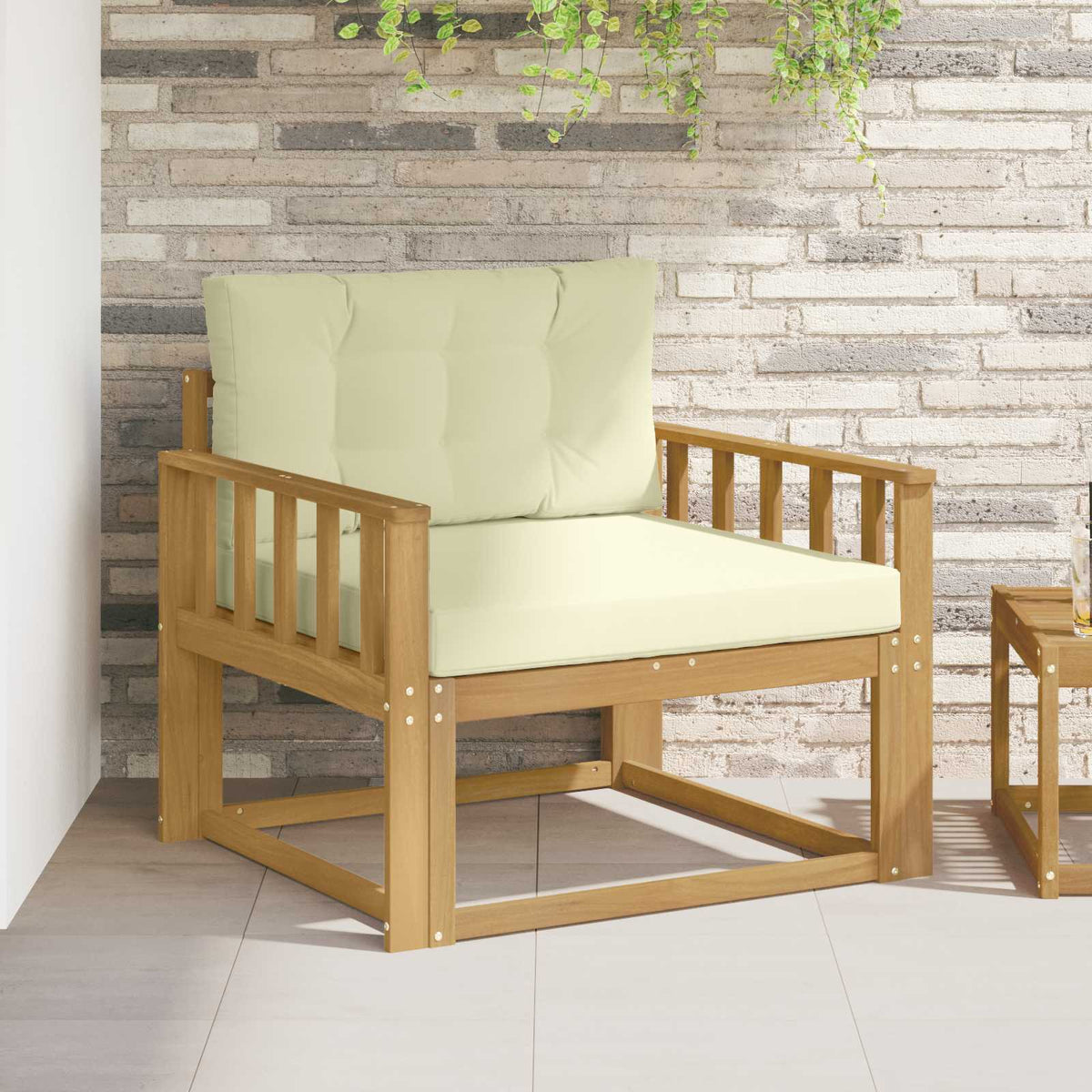 vidaXL Buiten Midden Sofa Massief Acaciahout Naturel