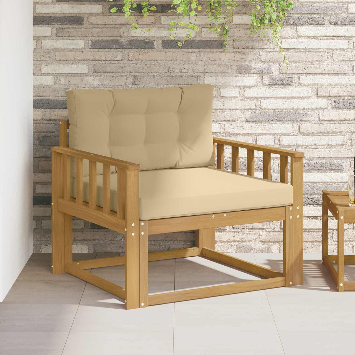 vidaXL Buiten Midden Sofa Massief Acaciahout Naturel
