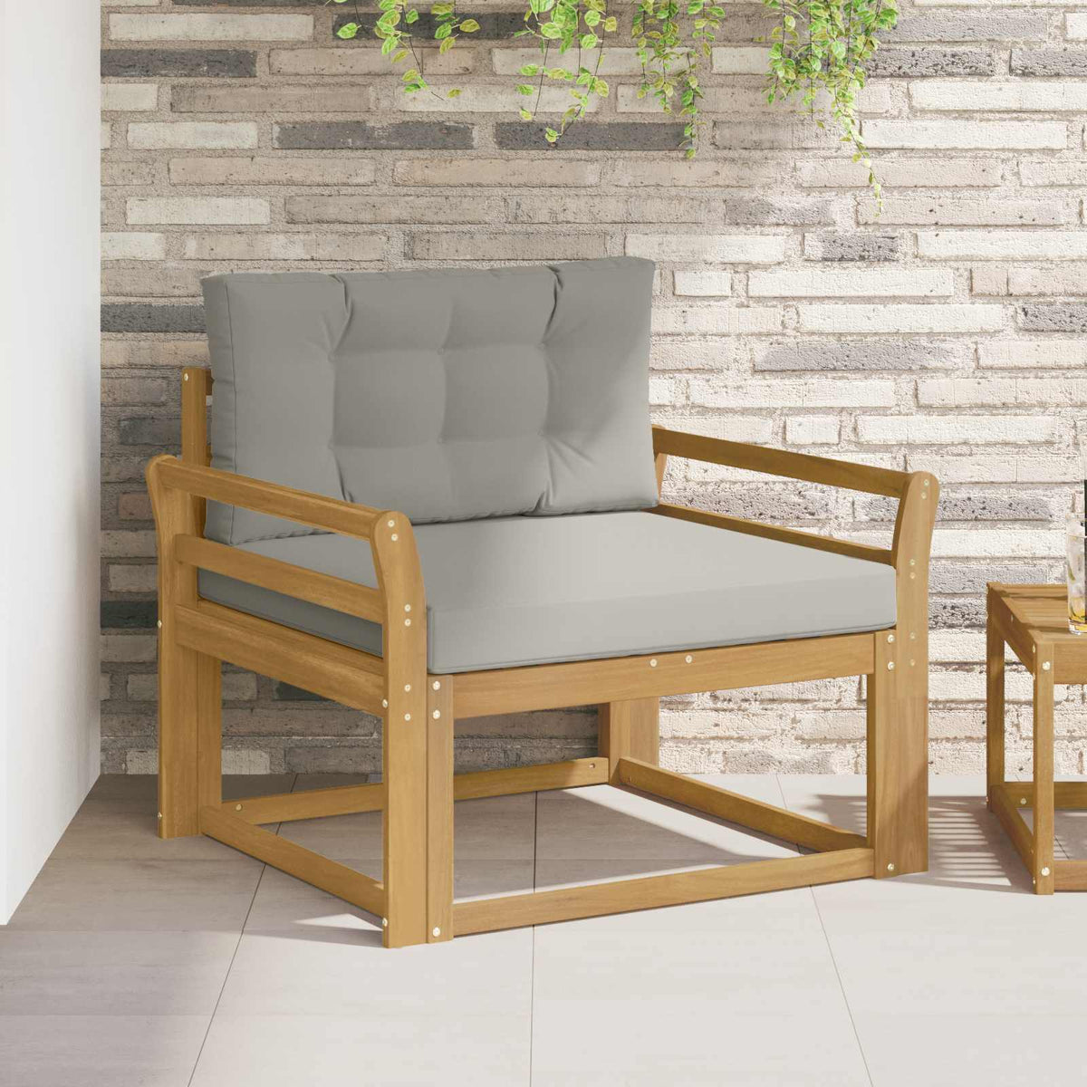 vidaXL Buiten Midden Sofa Massief Acaciahout Naturel