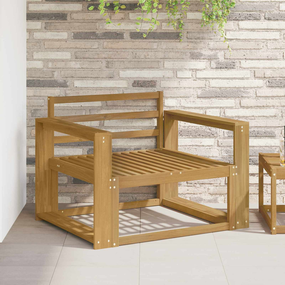vidaXL Buiten Midden Sofa Massief Acaciahout Naturel