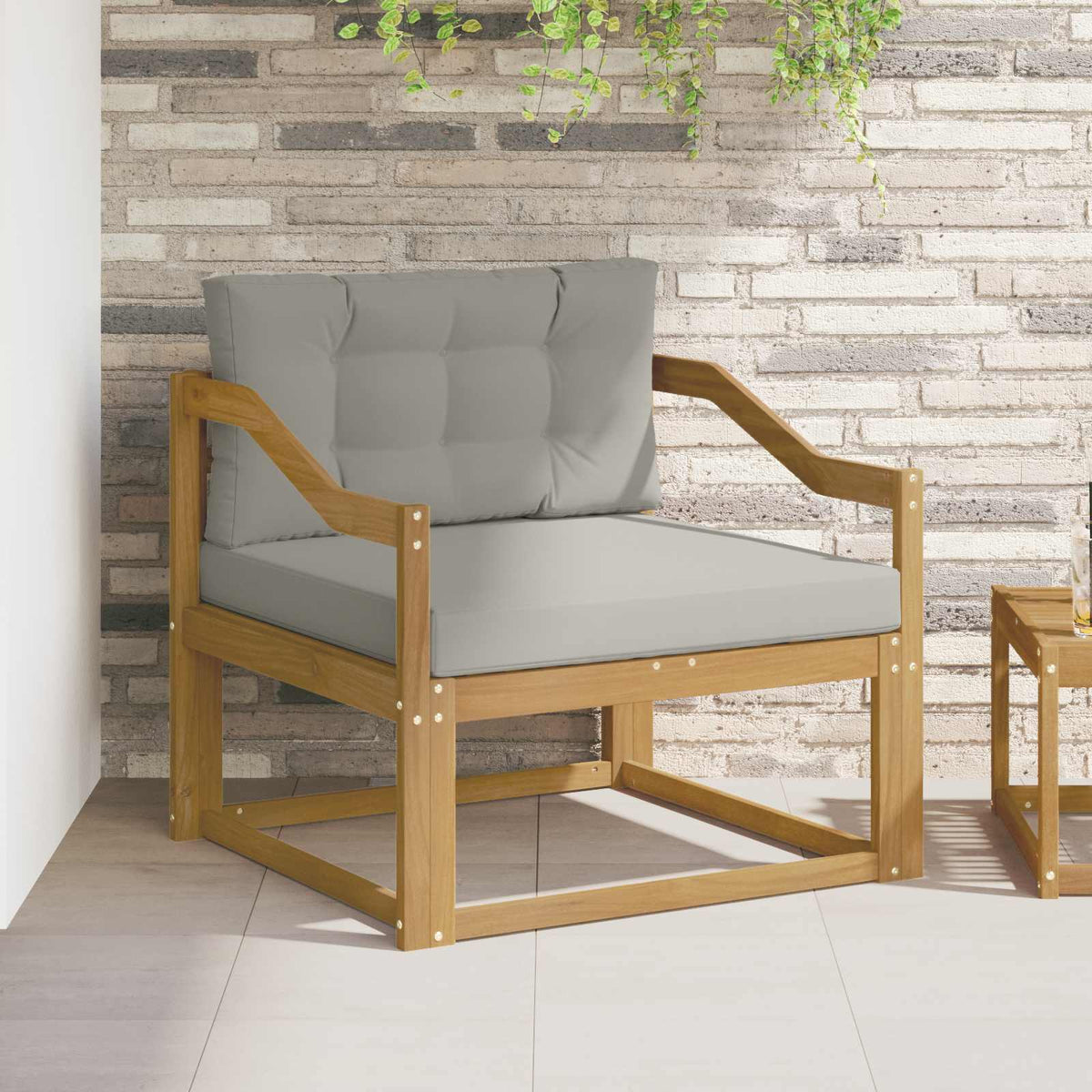 vidaXL Buiten Midden Sofa Massief Acaciahout Naturel