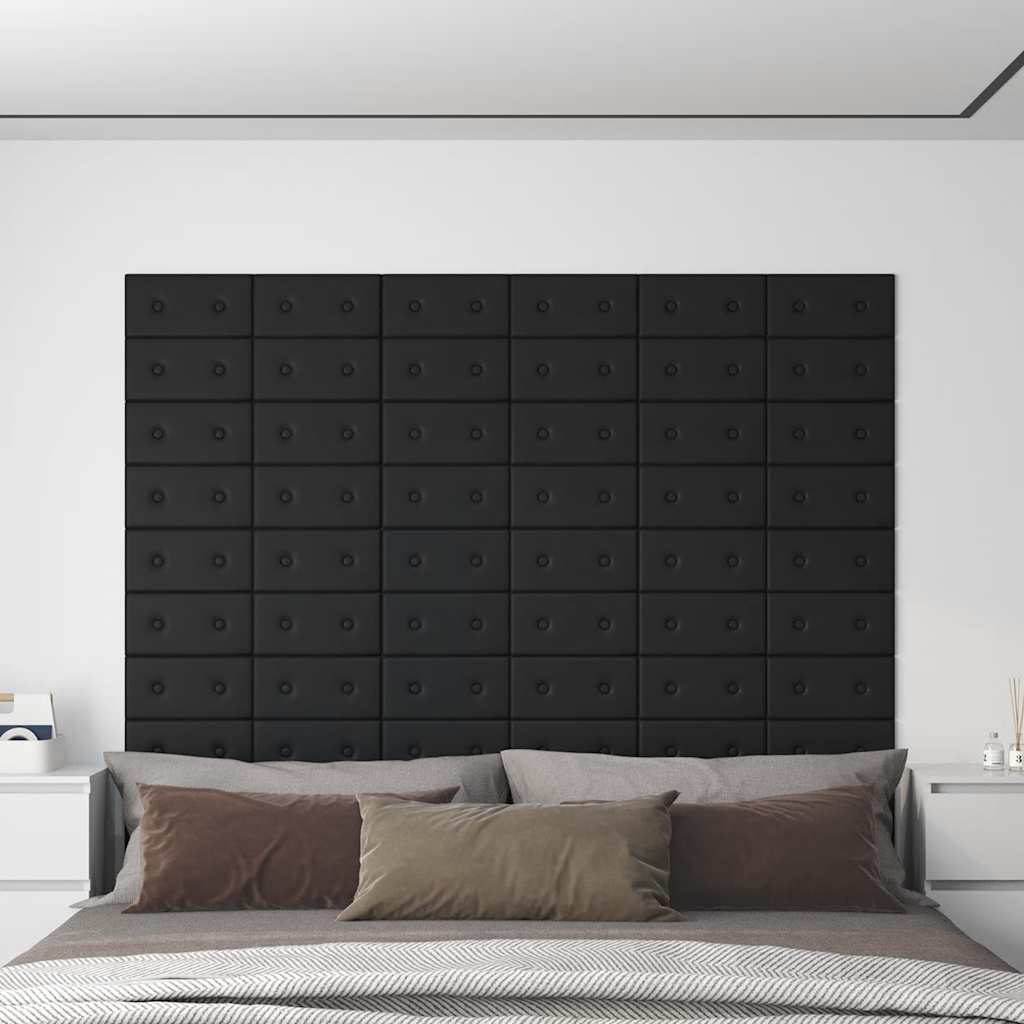 vidaXL Wandpanelen 12 st 1,08 m² 60x15 cm kunstleer wijnrood