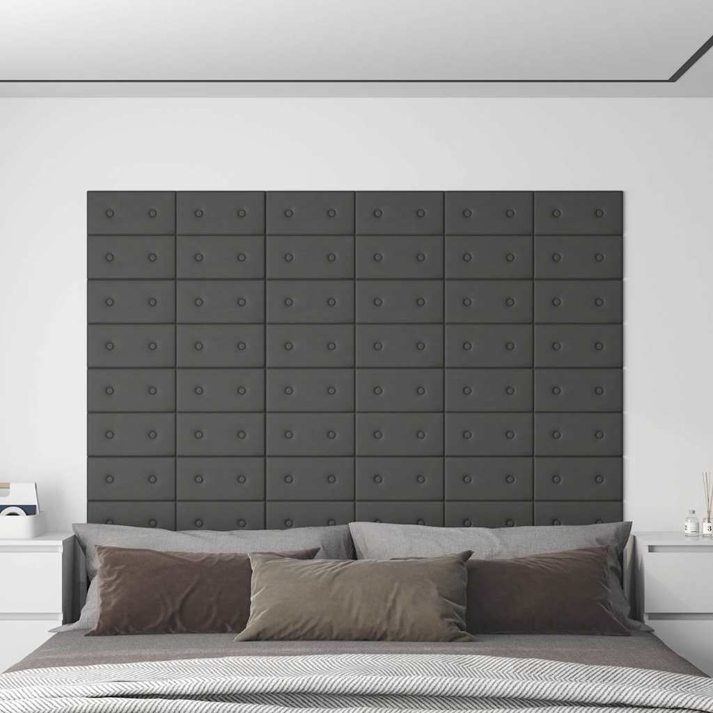 vidaXL Wandpanelen 12 st 1,08 m² 60x15 cm kunstleer wijnrood