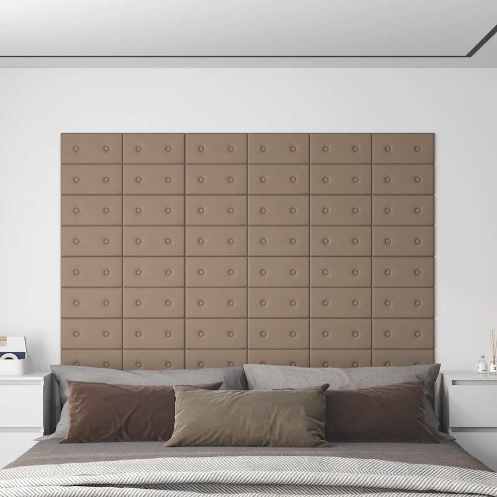 vidaXL Wandpanelen 12 st 1,08 m² 60x15 cm kunstleer wijnrood