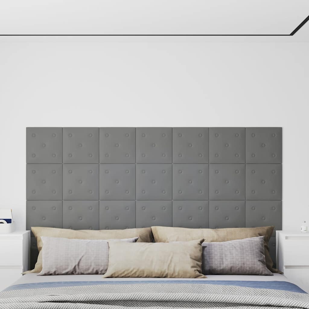 vidaXL Wandpanelen 12 st 1,08 m² 60x15 cm kunstleer wijnrood