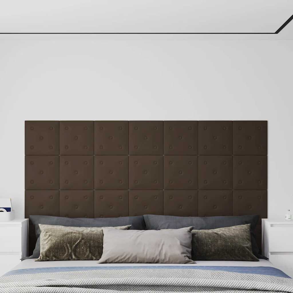 vidaXL Wandpanelen 12 st 1,08 m² 60x15 cm kunstleer wijnrood