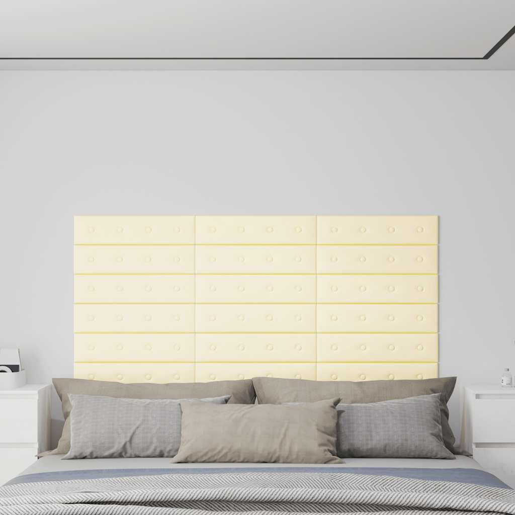 vidaXL Wandpanelen 12 st 1,08 m² 60x15 cm kunstleer wijnrood