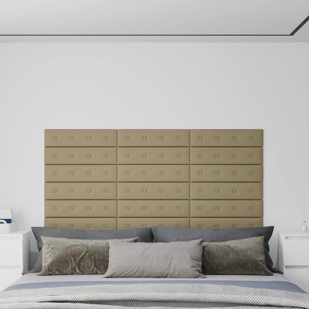 vidaXL Wandpanelen 12 st 1,08 m² 60x15 cm kunstleer wijnrood