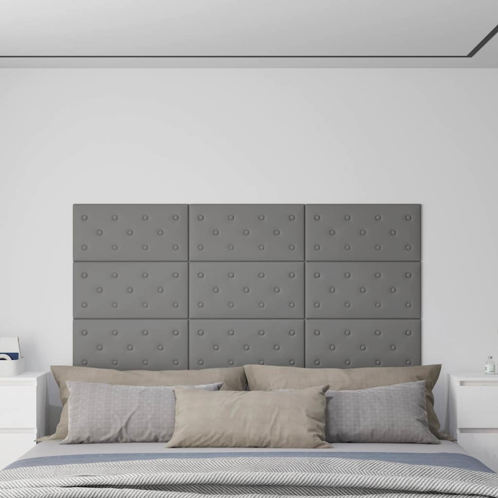 vidaXL Wandpanelen 12 st 1,08 m² 60x15 cm kunstleer wijnrood