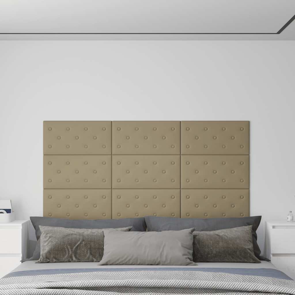 vidaXL Wandpanelen 12 st 1,08 m² 60x15 cm kunstleer wijnrood