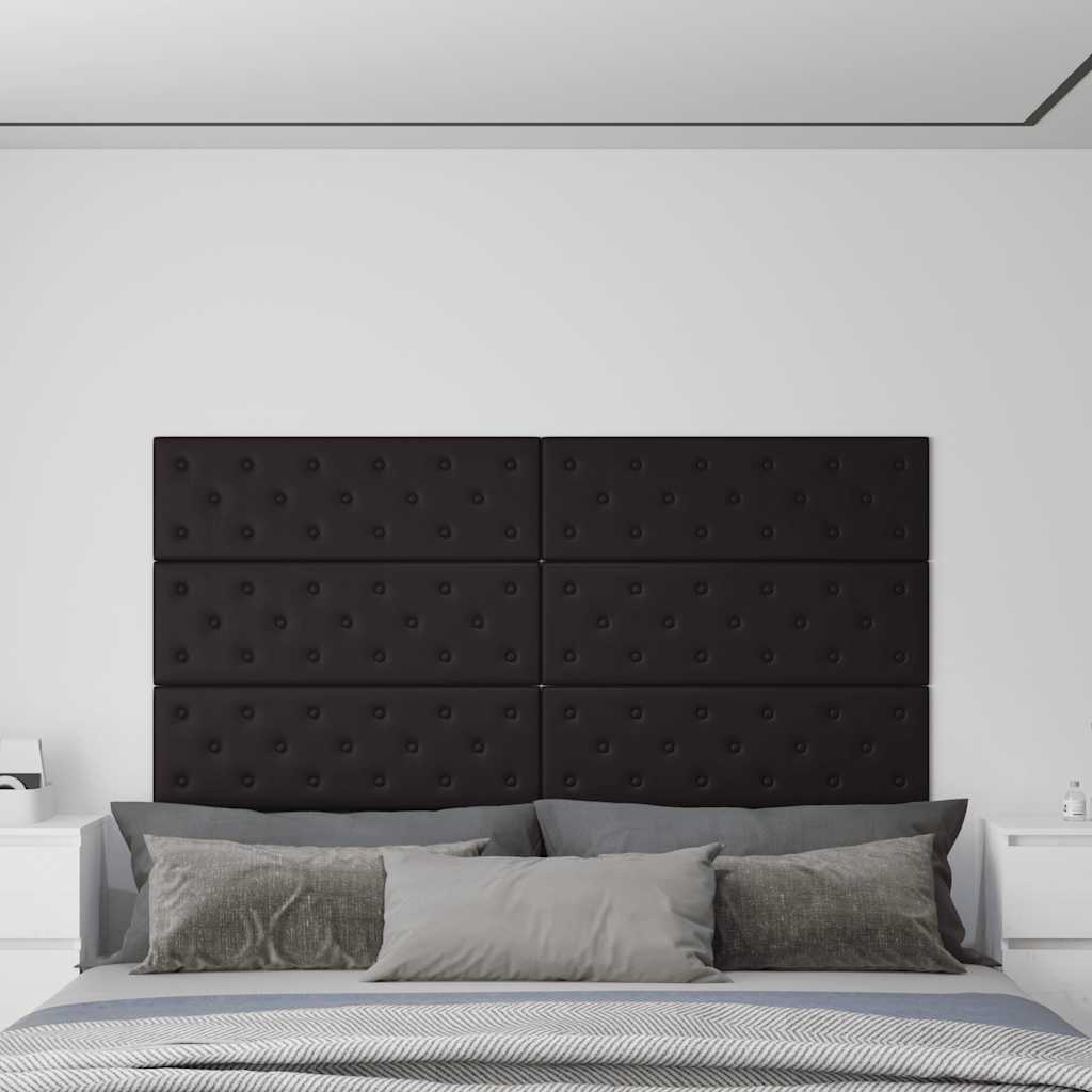 vidaXL Wandpanelen 12 st 1,08 m² 60x15 cm kunstleer wijnrood