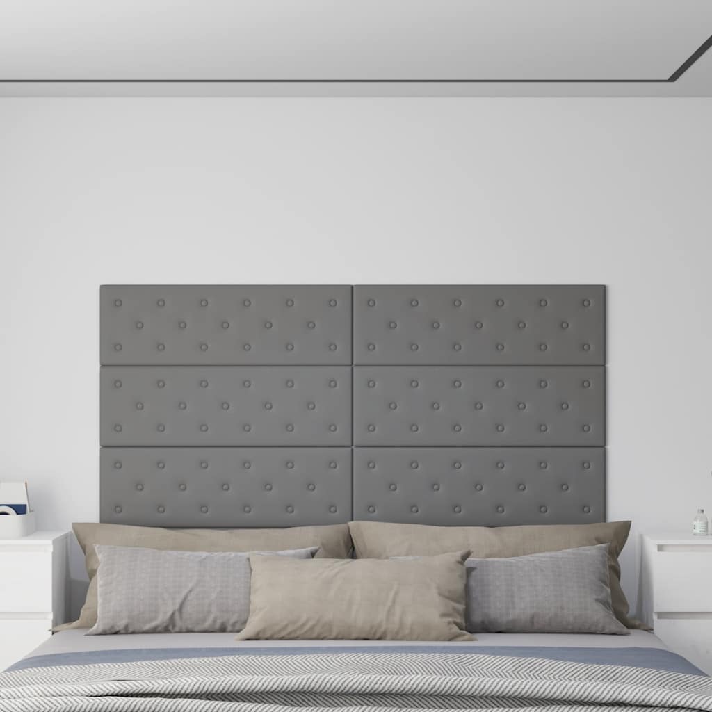 vidaXL Wandpanelen 12 st 1,08 m² 60x15 cm kunstleer wijnrood