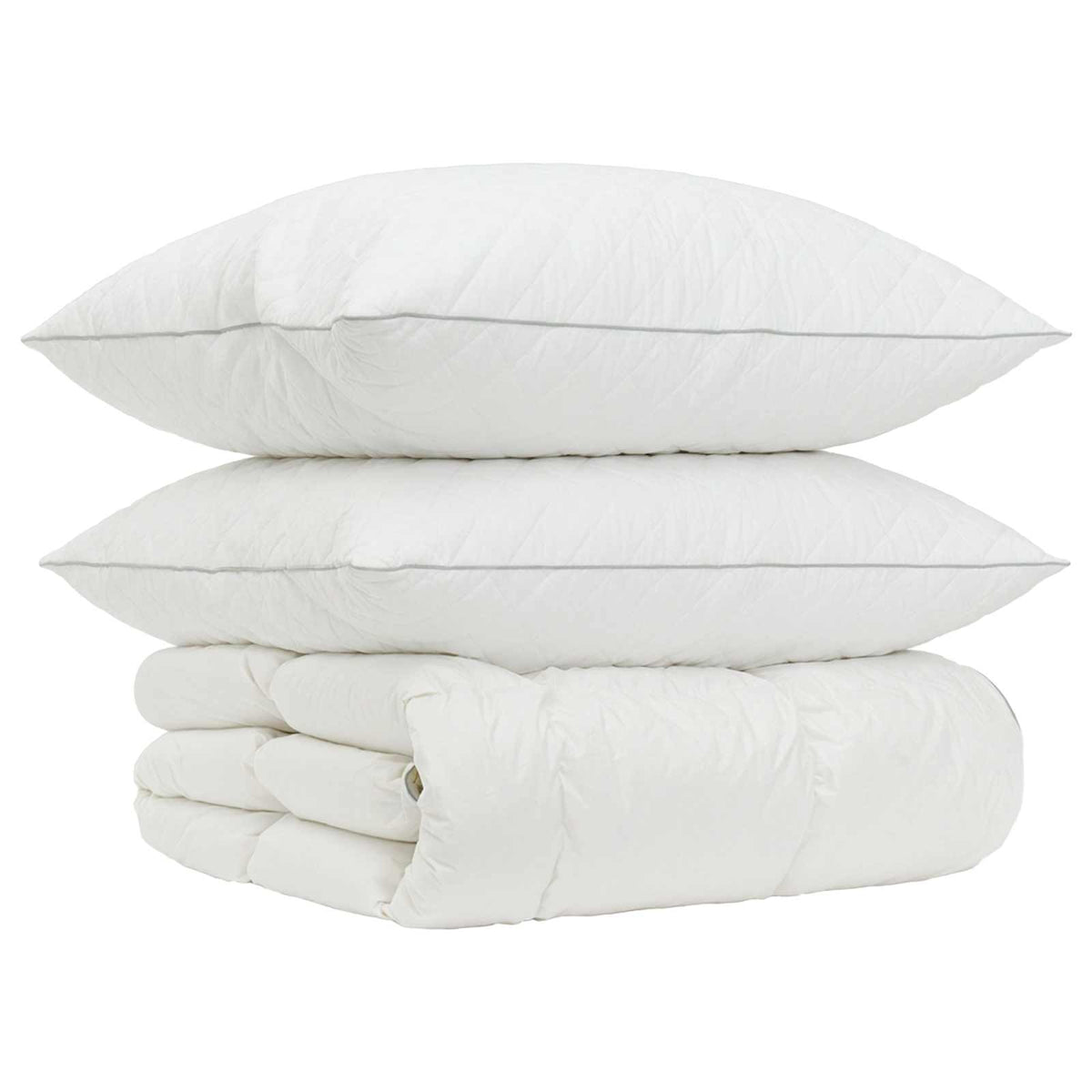 vidaXL 90% ganzen dons dekbedset FULDA 3 st 200 x 200 cm Winter Wit