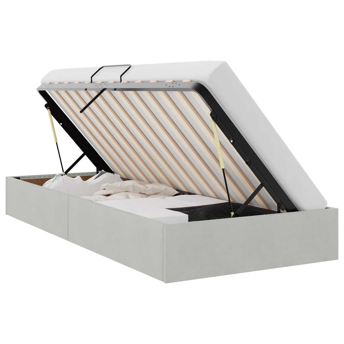 vidaXL Ottoman Bedframe met Opslag met opslag Fluweel