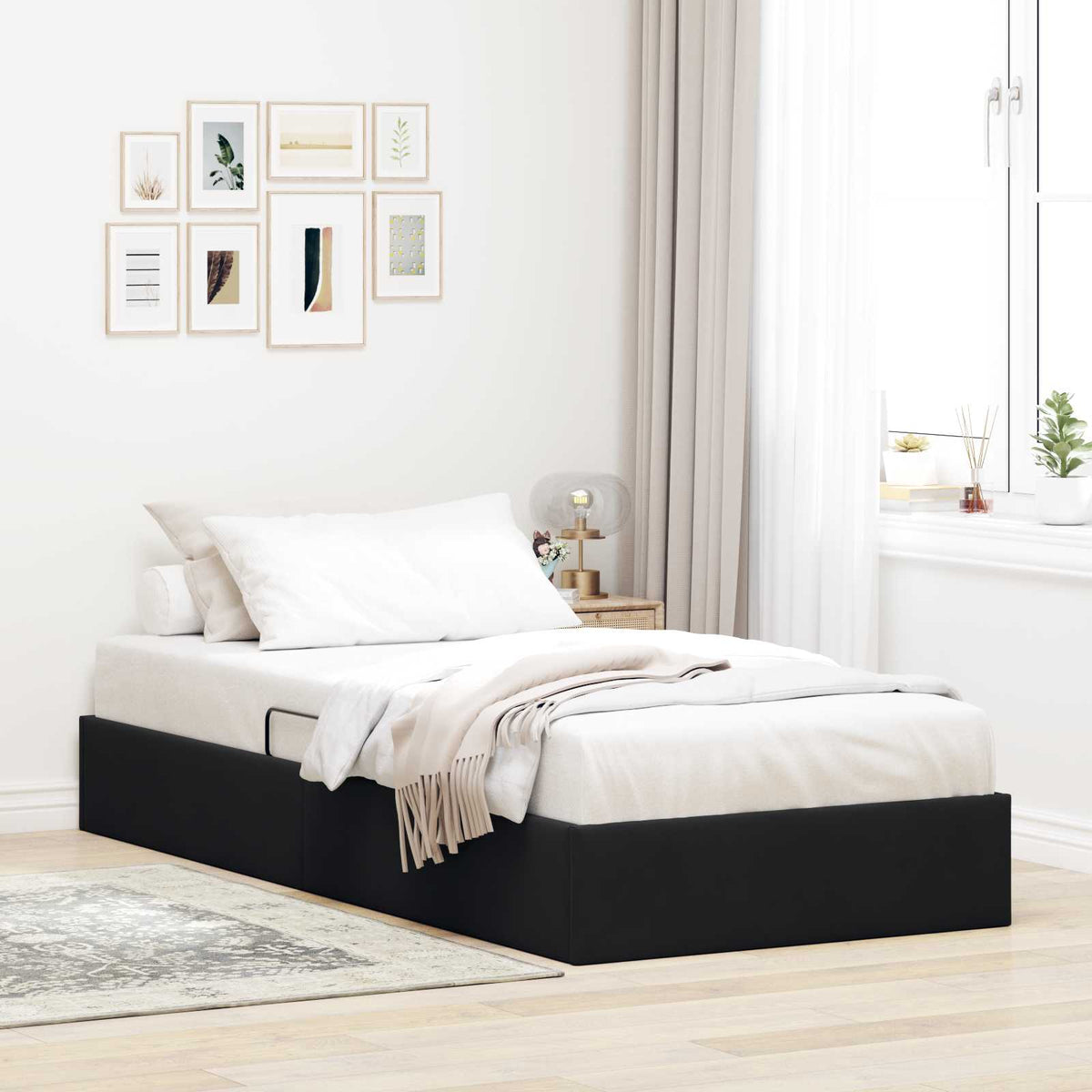 vidaXL Ottoman Bedframe met Opslag met opslag Fluweel