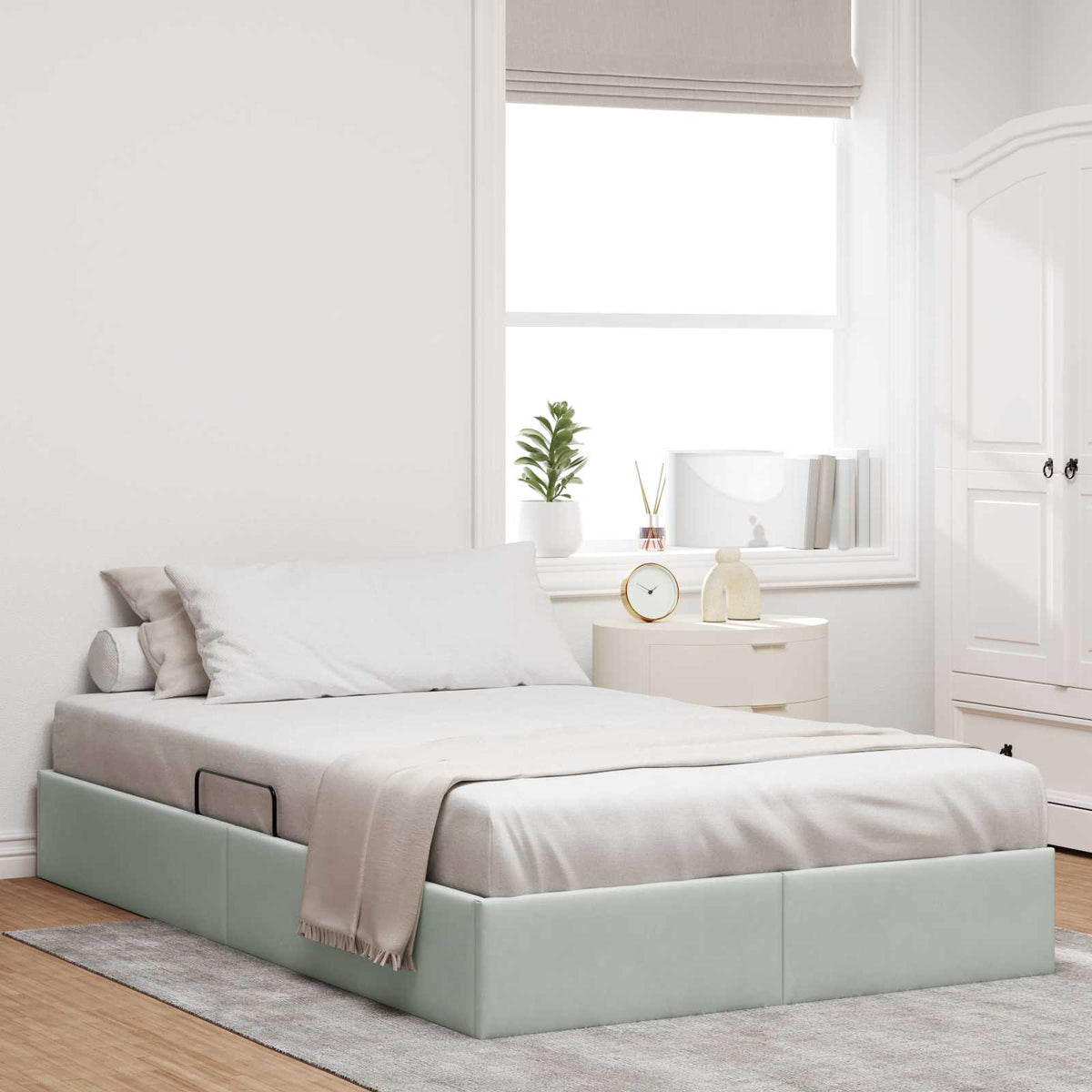 vidaXL Ottoman Bedframe met Opslag met opslag Fluweel