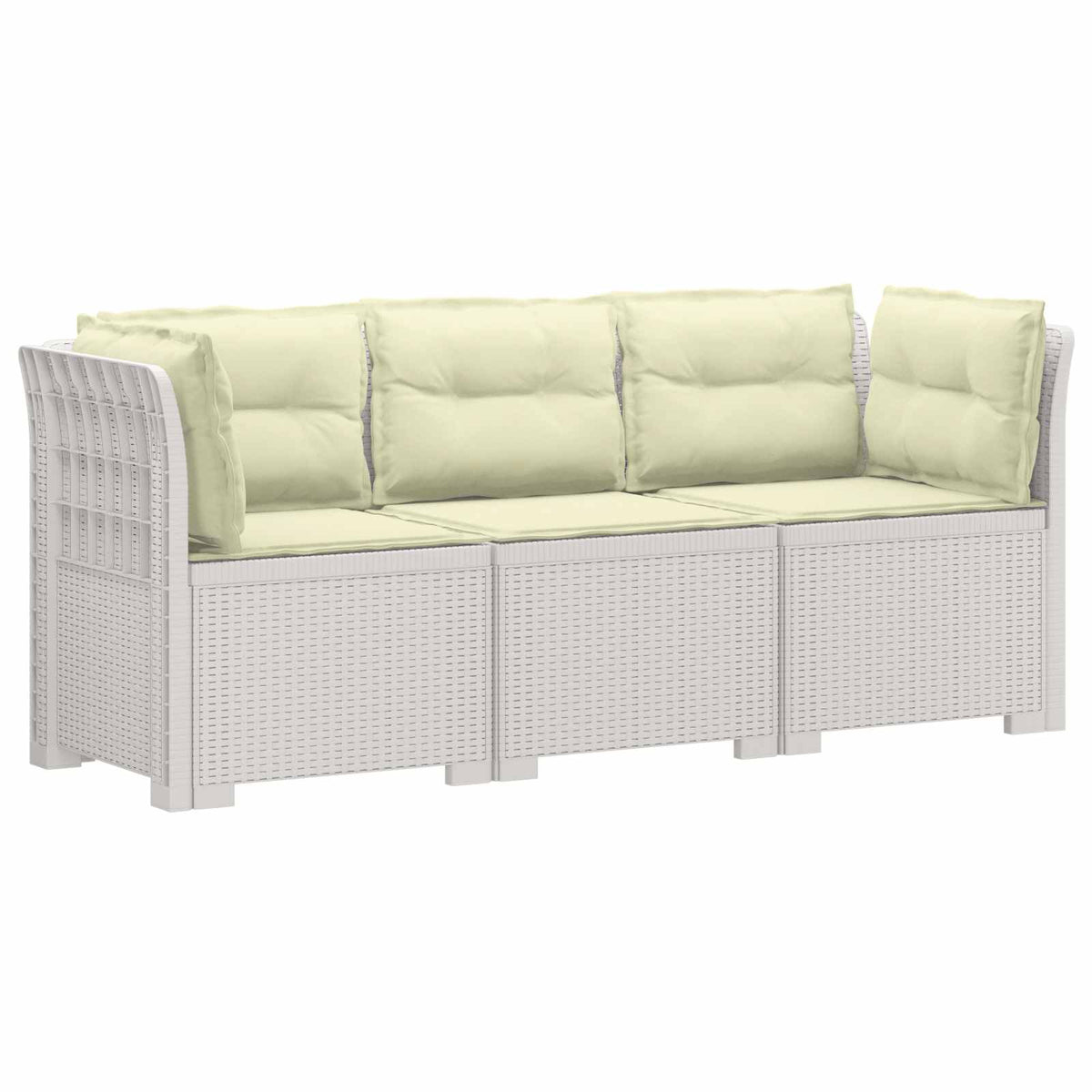 vidaXL 3-Zits Tuin Sofa Rattan Look PP Antraciet