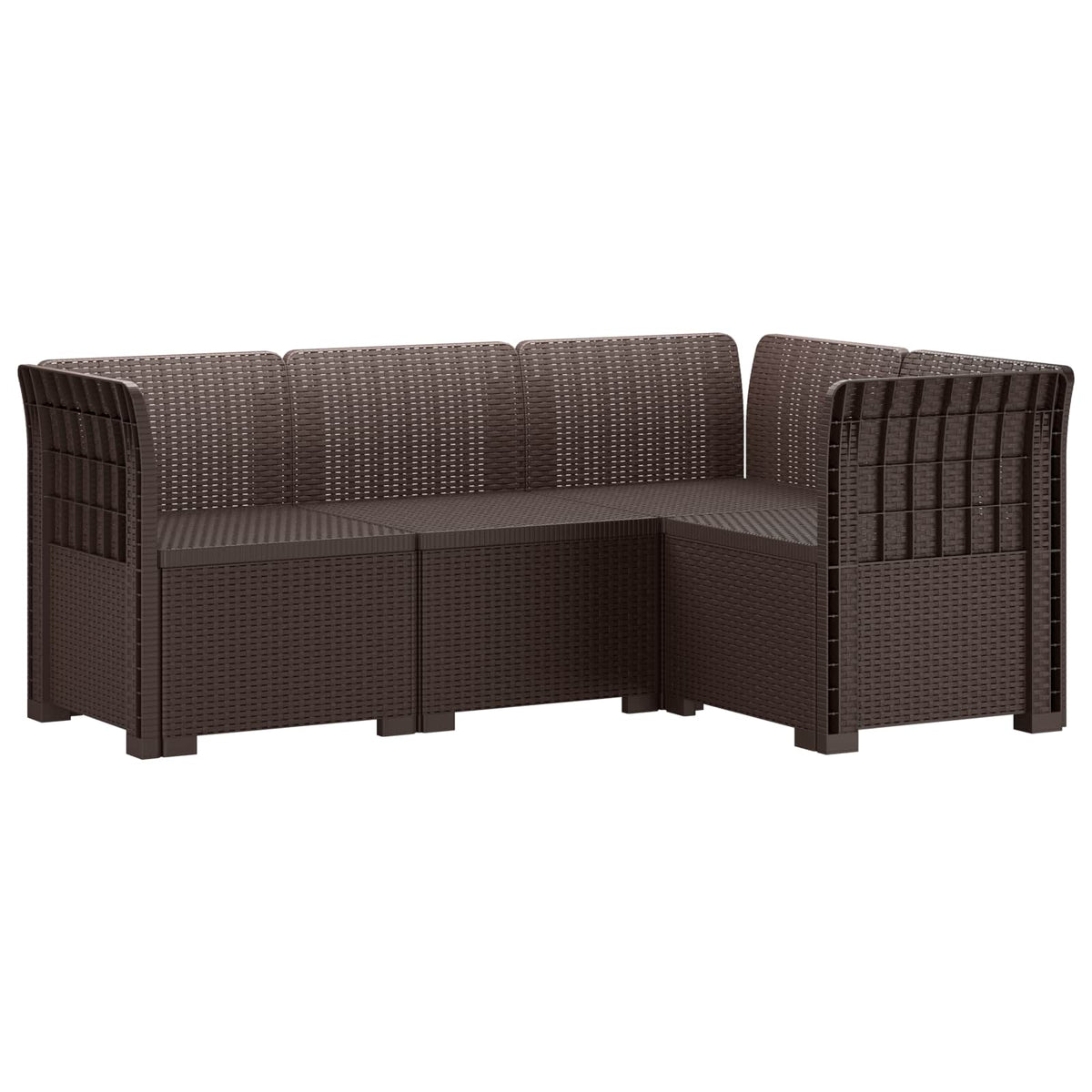vidaXL 4-Zits Tuin Sofa Rattan Look PP Antraciet