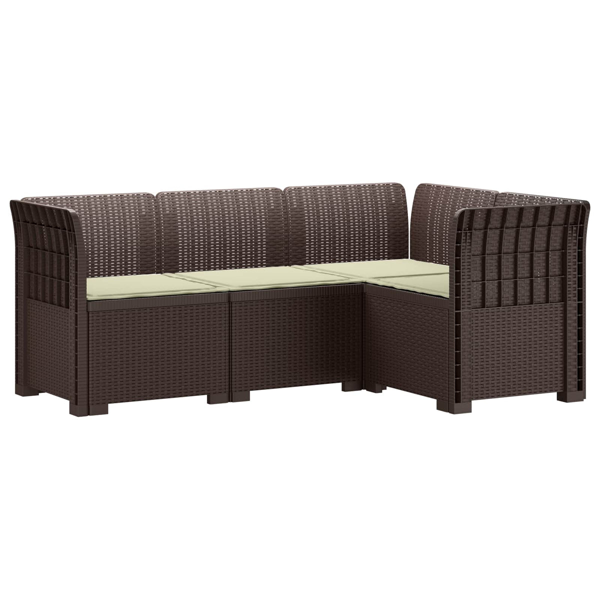vidaXL 4-Zits Tuin Sofa Rattan Look PP Antraciet