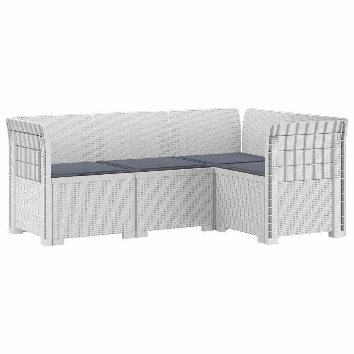 vidaXL 4-Zits Tuin Sofa Rattan Look PP Antraciet
