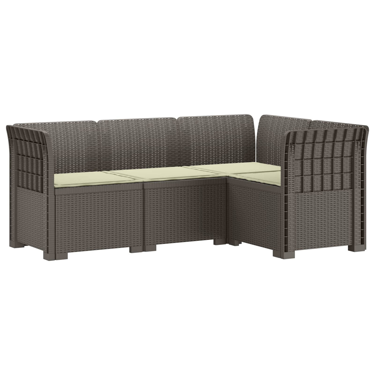 vidaXL 4-Zits Tuin Sofa Rattan Look PP Antraciet