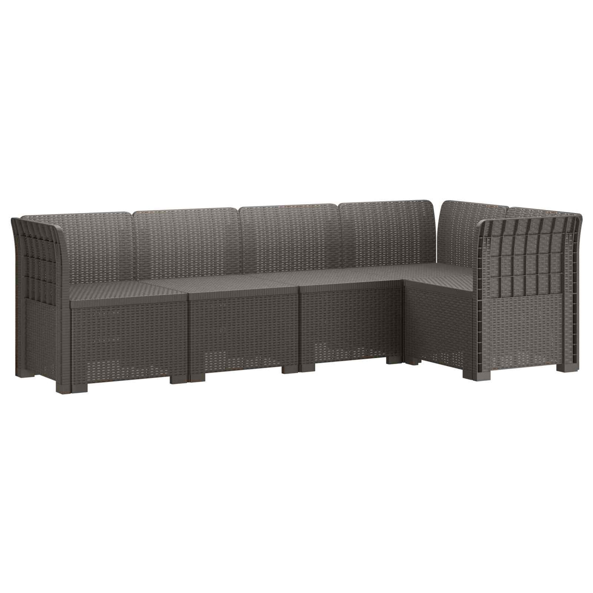 vidaXL 5-Zits Tuin Sofa Rattan Look PP Antraciet