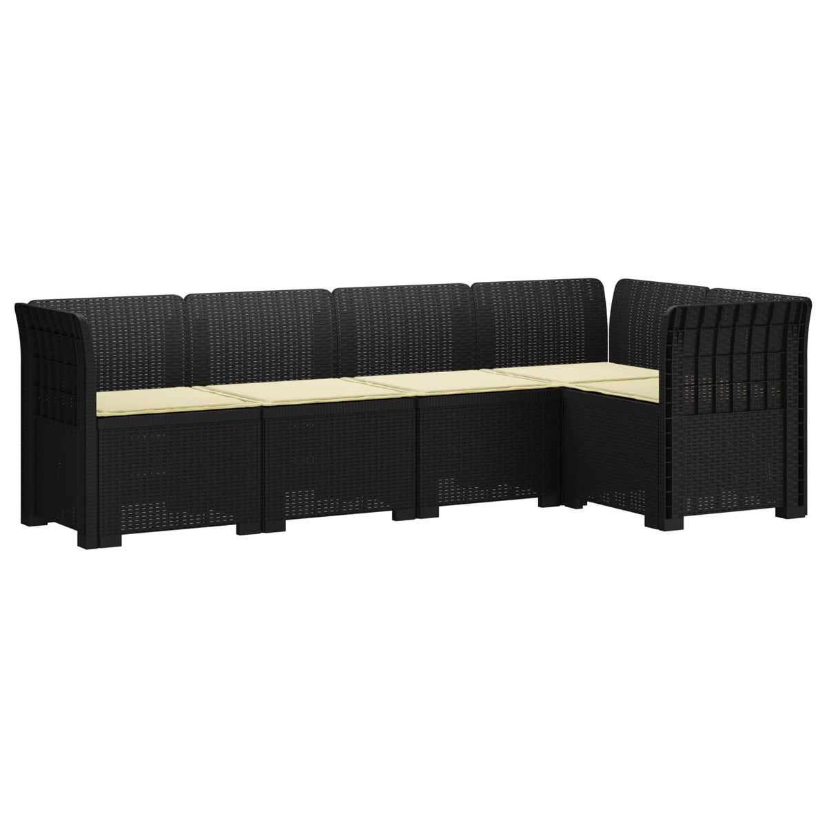 vidaXL 5-Zits Tuin Sofa Rattan Look PP Antraciet