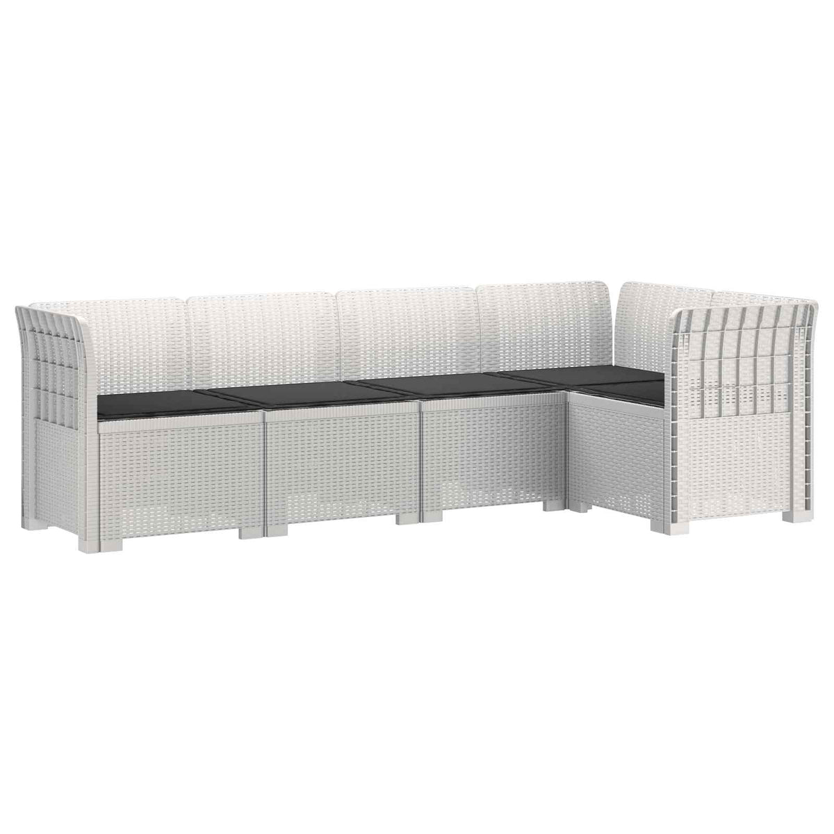vidaXL 5-Zits Tuin Sofa Rattan Look PP Antraciet