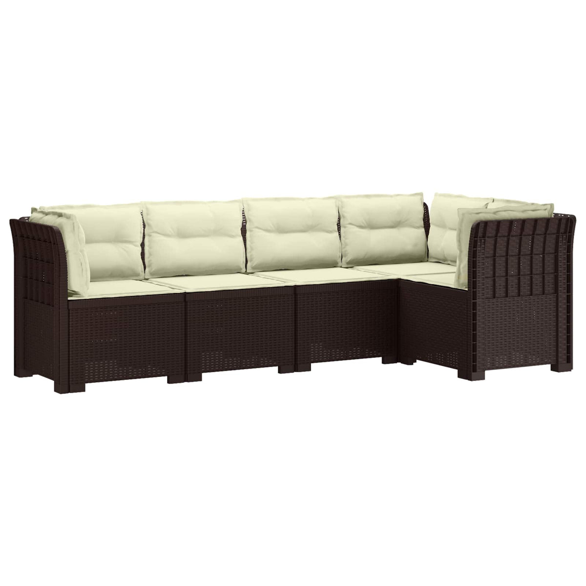 vidaXL 5-Zits Tuin Sofa Rattan Look PP Antraciet