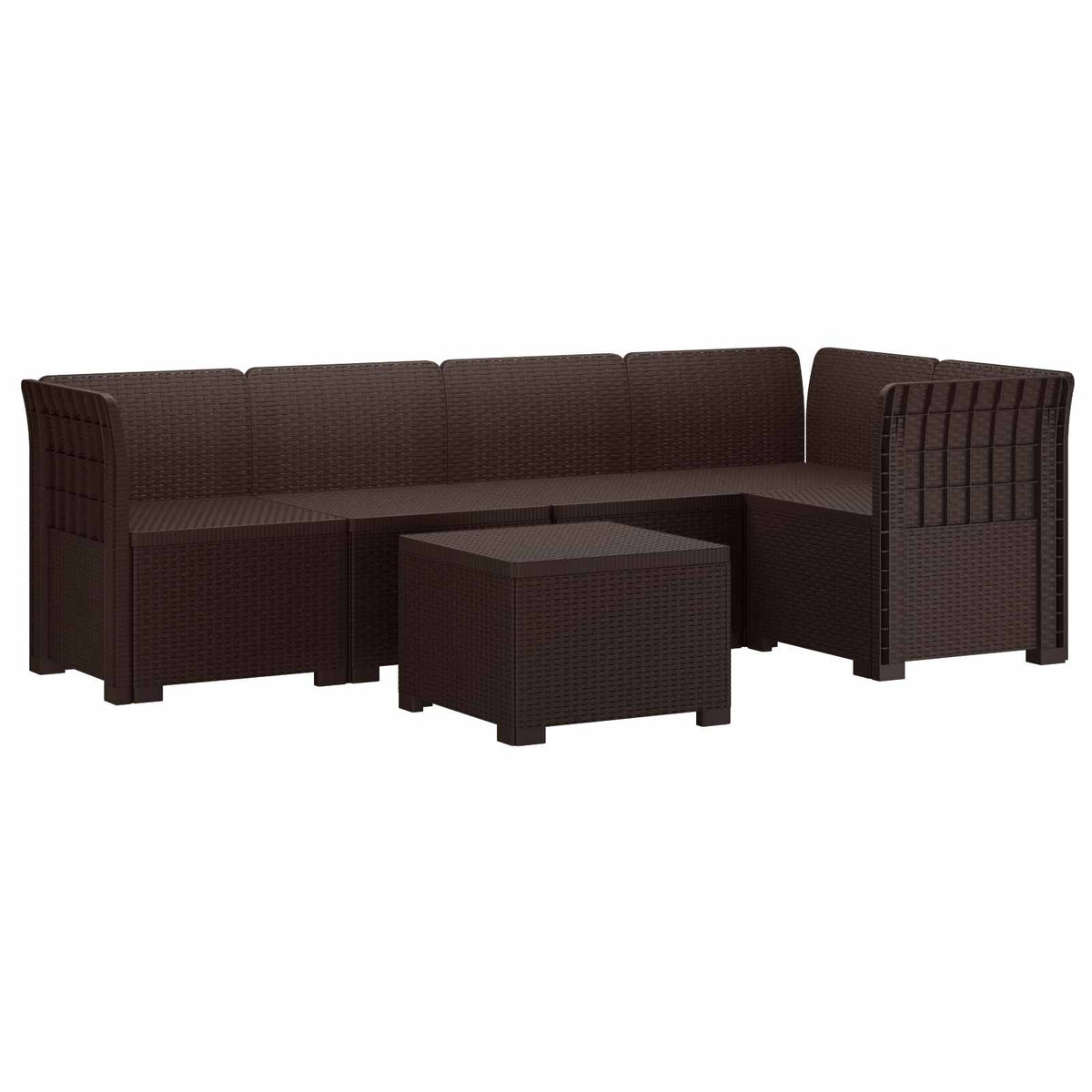 vidaXL 5-Zits Tuin Sofa Rattan Look PP Antraciet