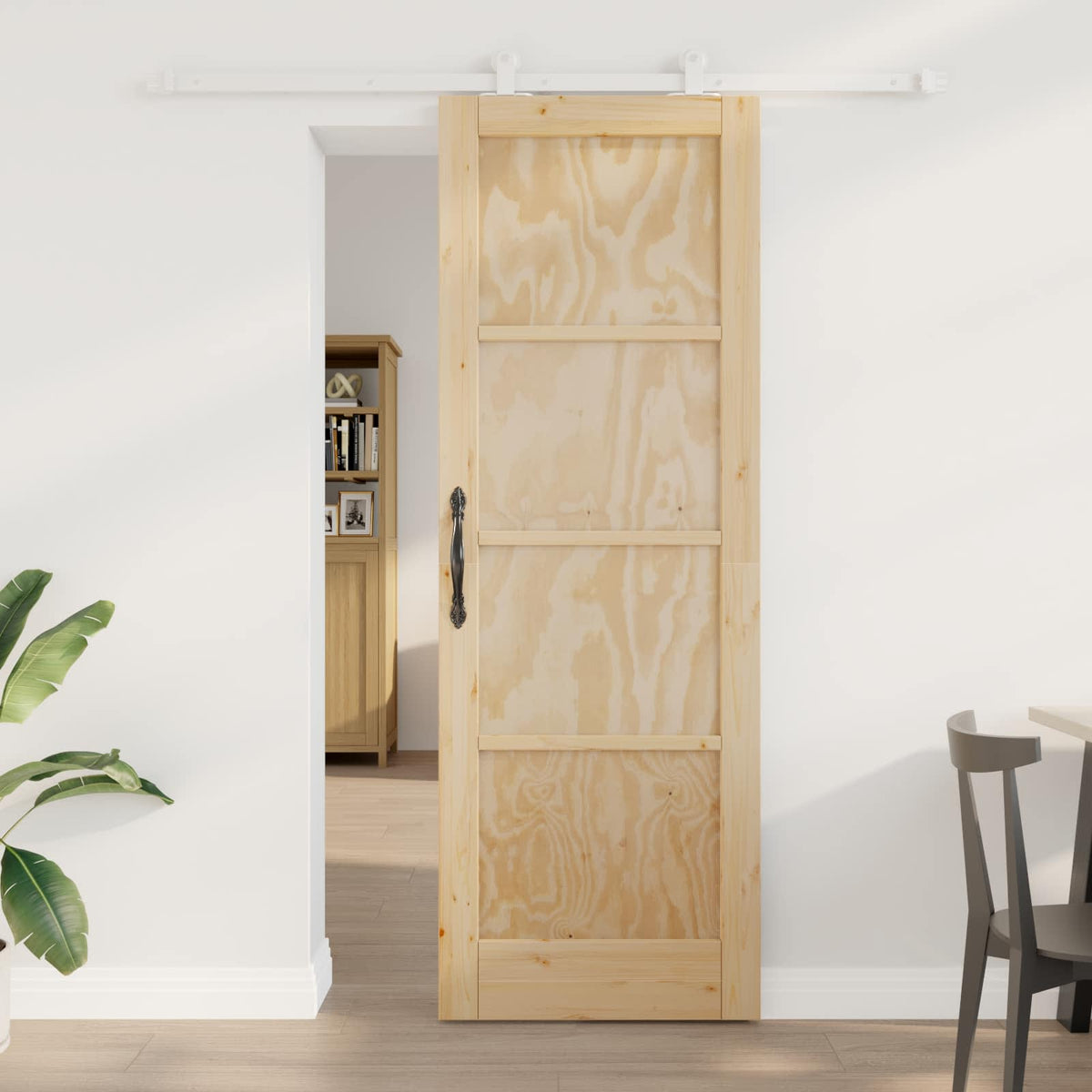 vidaXL Schuifdeur met hardware set 61x198,5 cm Massief hout grenen