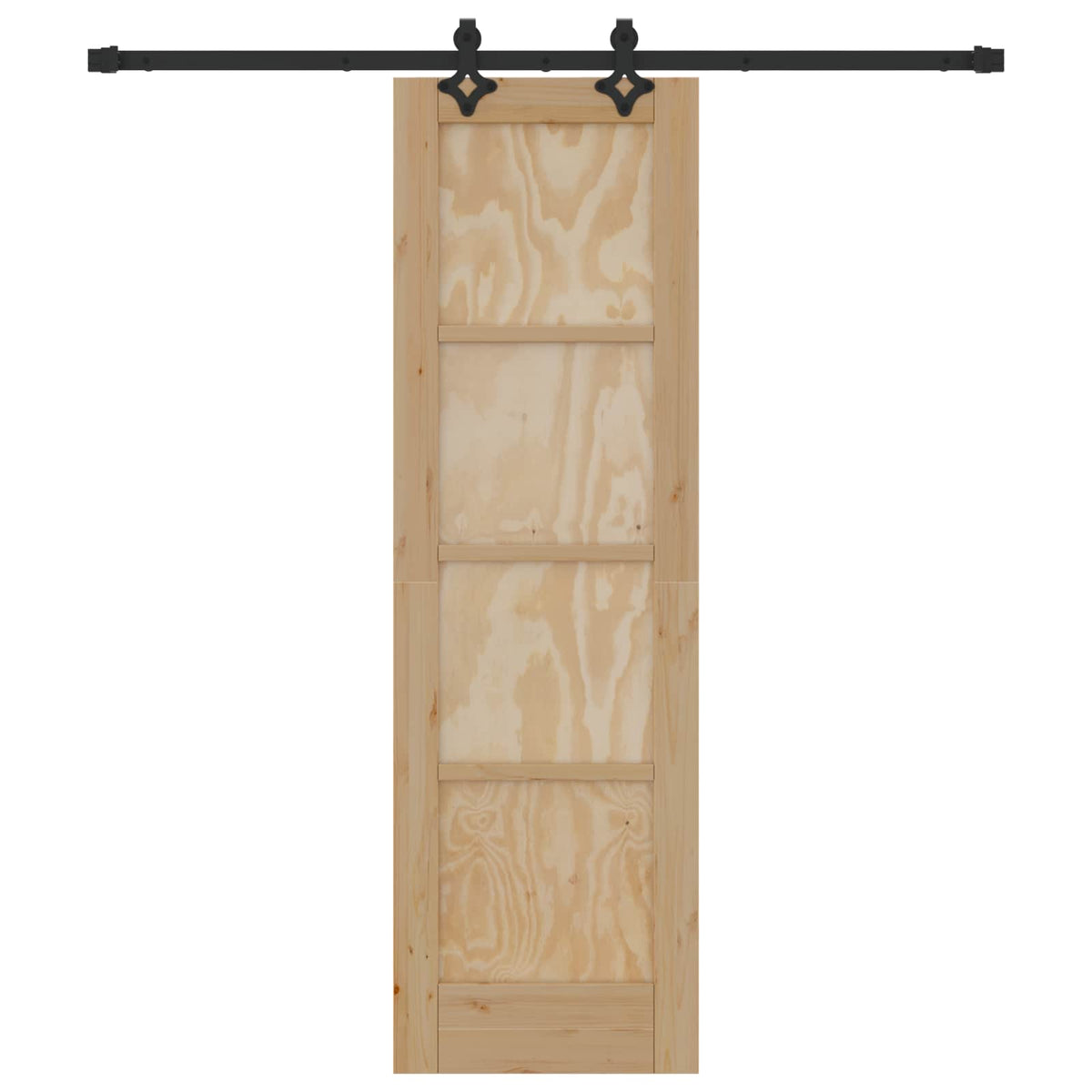 vidaXL Schuifdeur met Hardware Set 61x198.5 cm Massief Hout Bordeaux