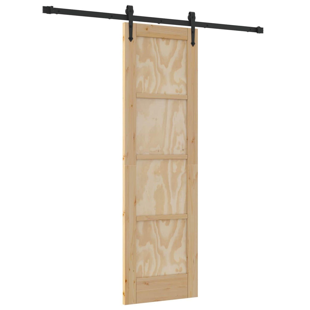 vidaXL Schuifdeur met Hardware Set 61x198,5 cm Massief Grenenhout