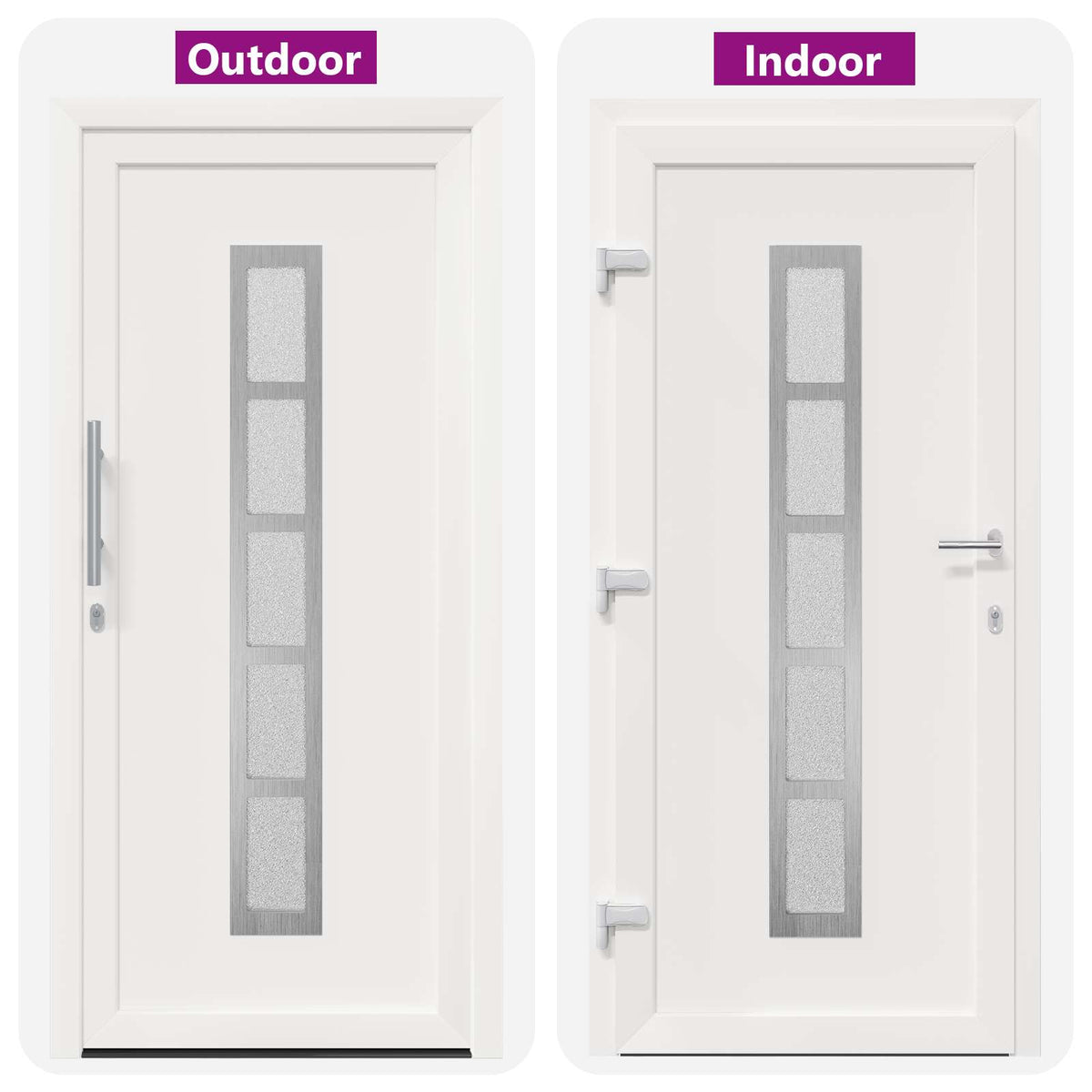 vidaXL Voordeur Wit PVC