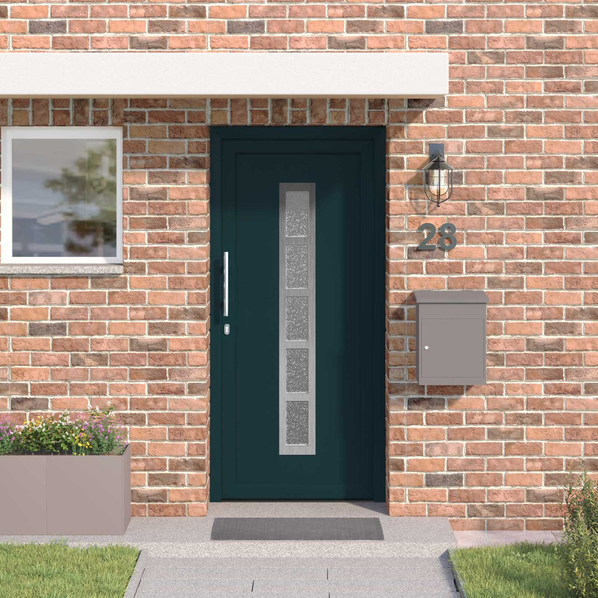 vidaXL Voordeur Wit PVC
