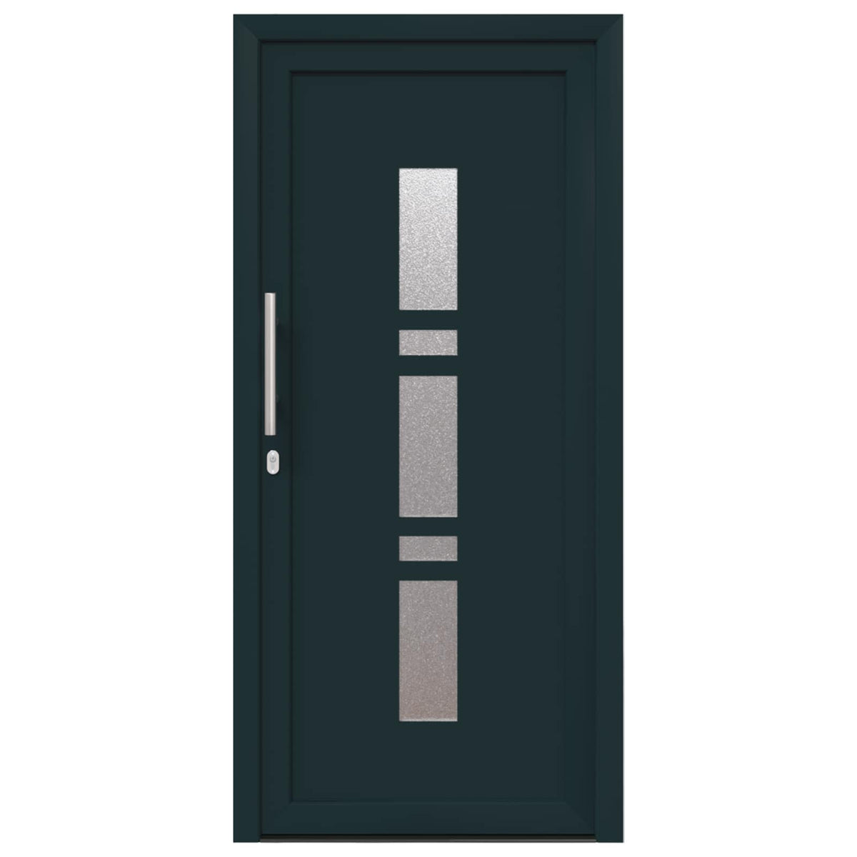 vidaXL Voordeur Antraciet PVC