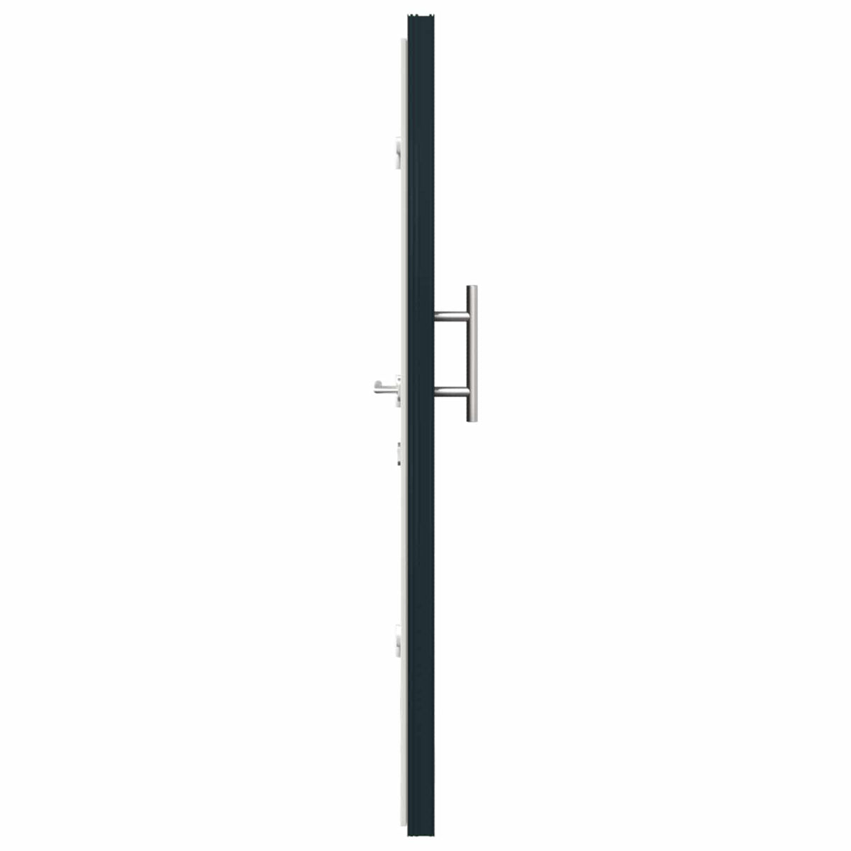 vidaXL Voordeur Antraciet PVC