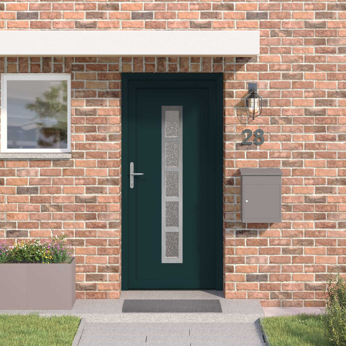 vidaXL Voordeur Wit PVC