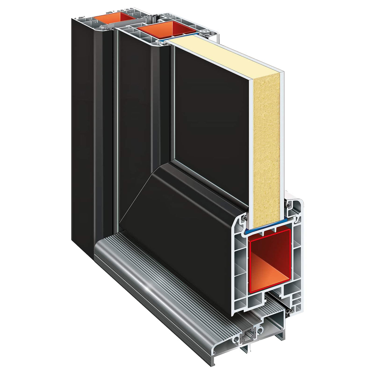 vidaXL Voordeur Wit PVC