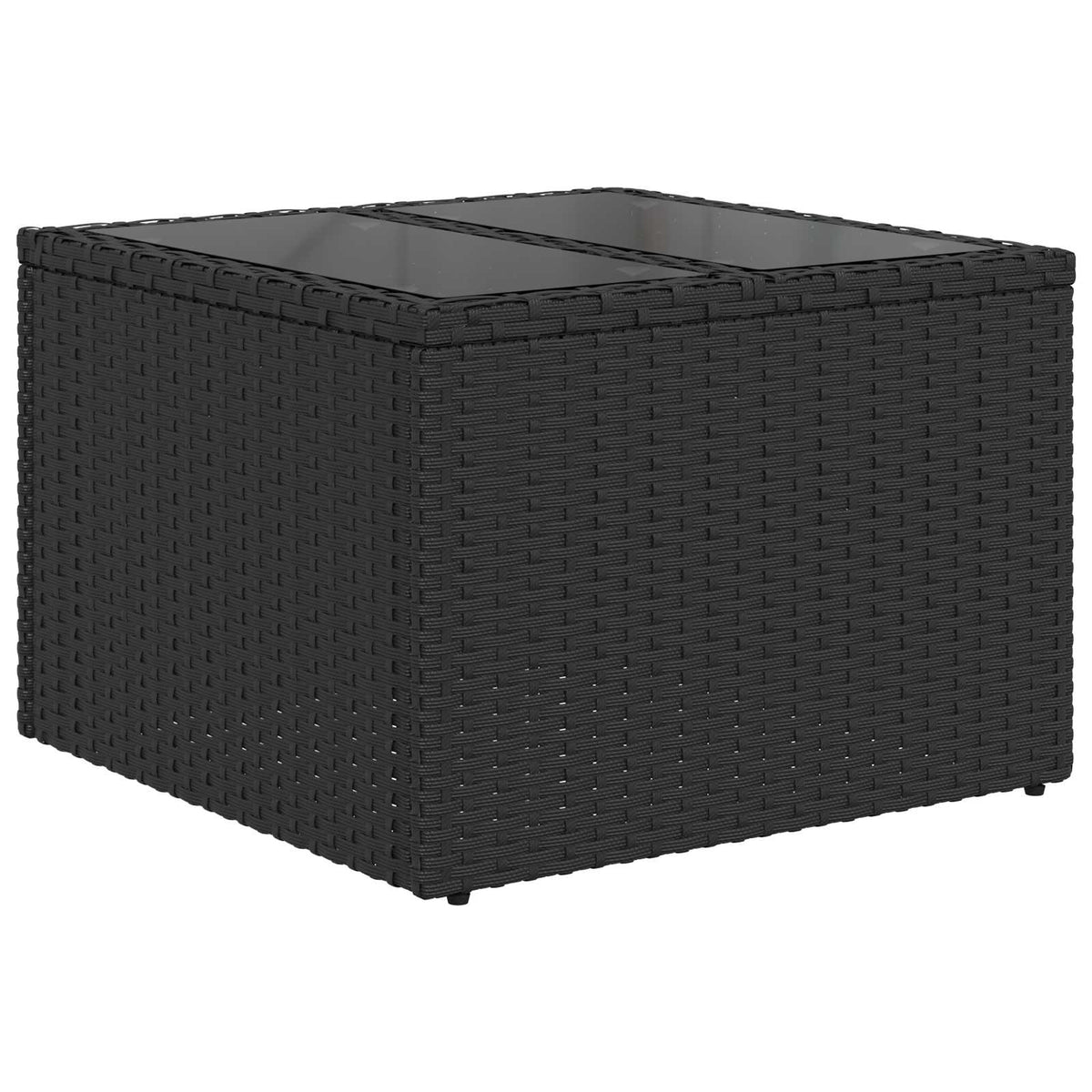 vidaXL Bankstel 8 st Zwart Poly Rattan en Staal