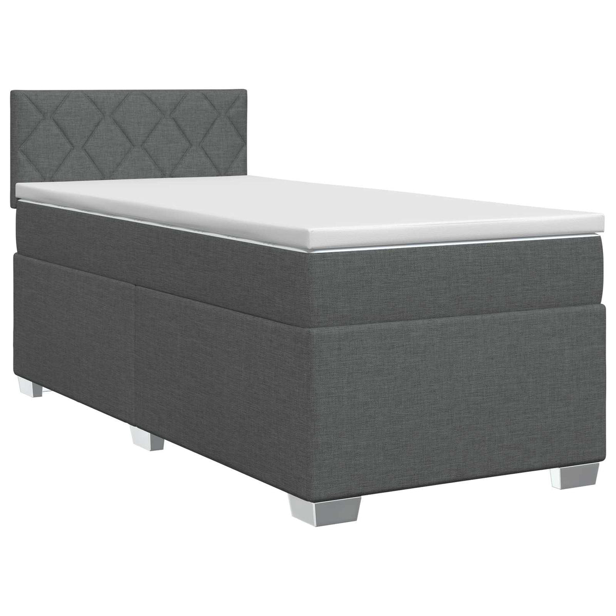vidaXL Boxspringbed met matras Lichtgrijs 90 x 190cm Stof
