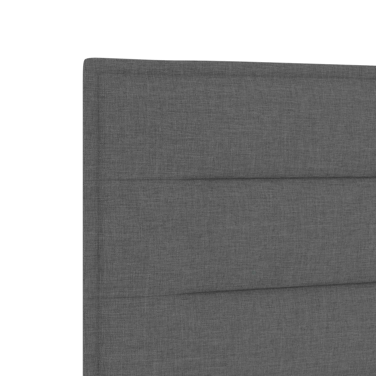 vidaXL Boxspring Bed met Matras en LED Lichtgrijs Enkel Stof