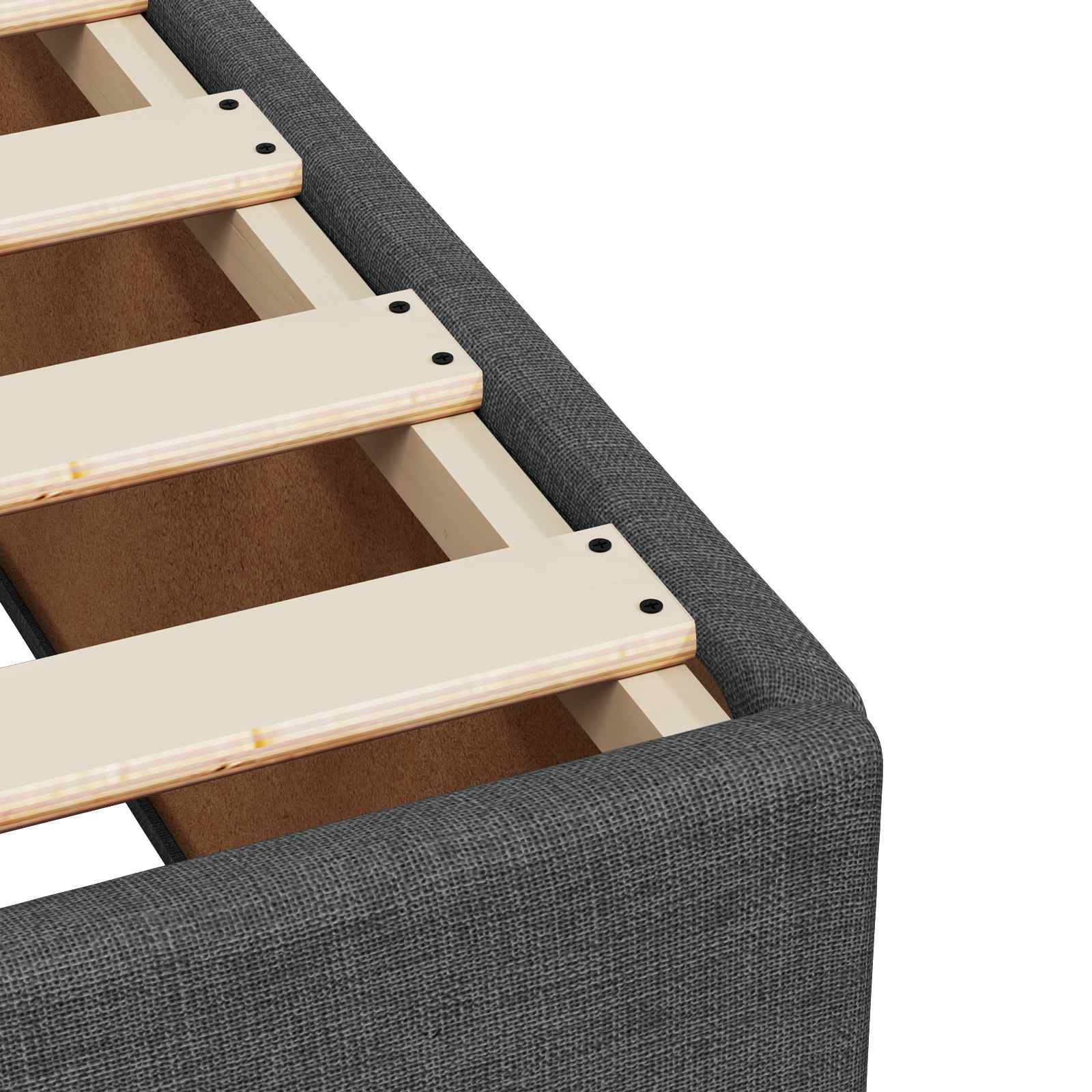 vidaXL Boxspring Bed met Matras en LED Lichtgrijs Enkel Stof