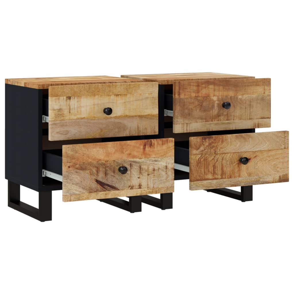 vidaXL Nachtkastjes 2 st 40x33x46 cm massief mangohout