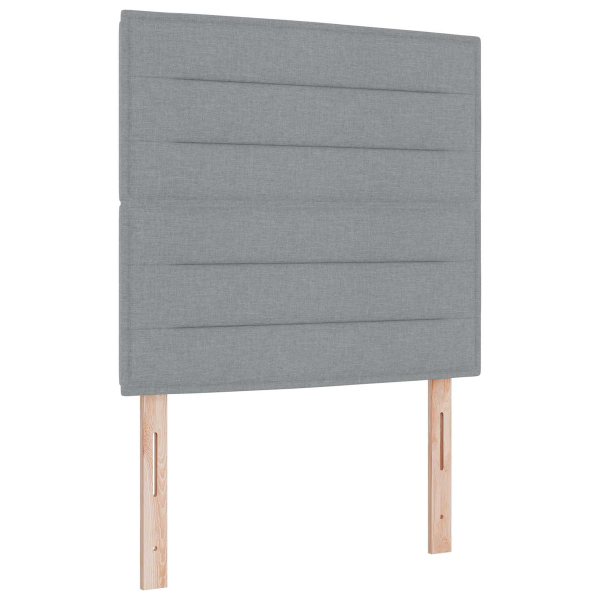 vidaXL Boxspringbed met matras met hoofdeinde Lichtgrijs Enkel Stof