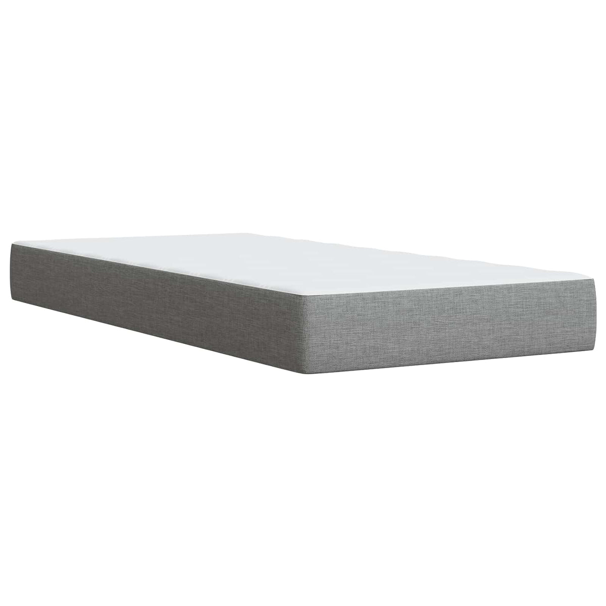 vidaXL Boxspringbed met matras met hoofdeinde Lichtgrijs Enkel Stof