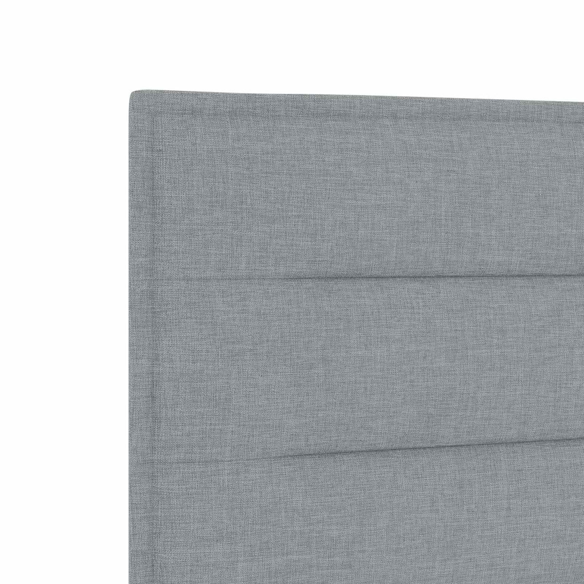 vidaXL Boxspringbed met matras met hoofdeinde Lichtgrijs Enkel Stof