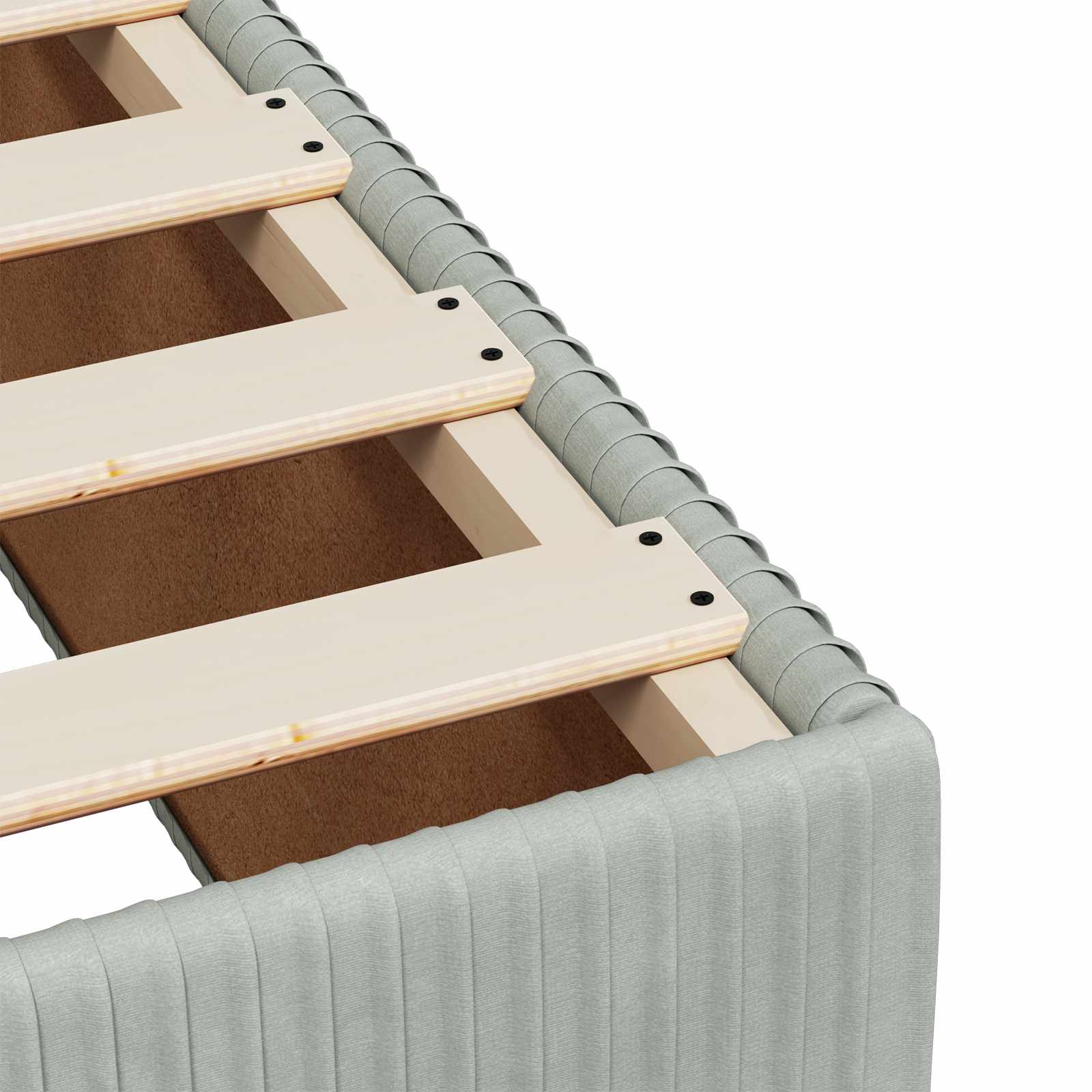 vidaXL Boxspringbed met matras met hoofdeinde Lichtgrijs Enkel Fluweel