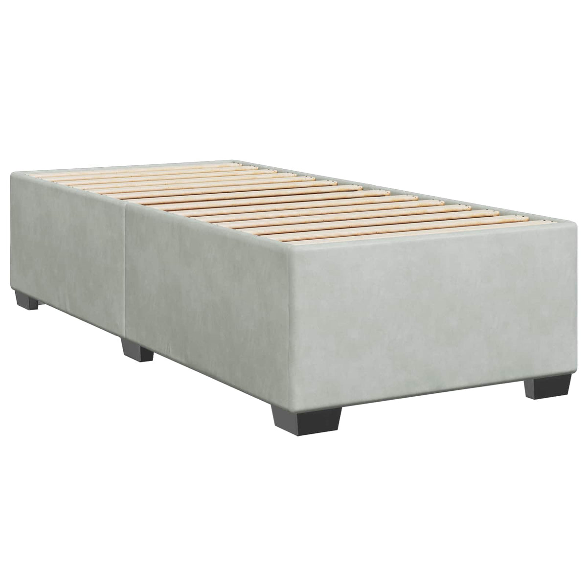 vidaXL Boxspring Bed met Matras en LED Donkergrijs 90 x 190 cm Fluweel