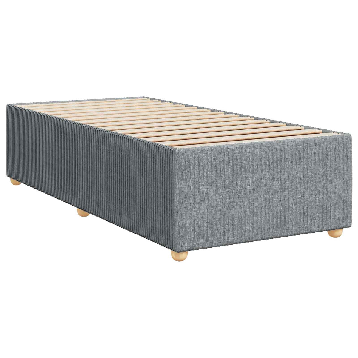 vidaXL LED Boxspring Bed met Matras Lichtgrijs 90 x 190 cm Stof